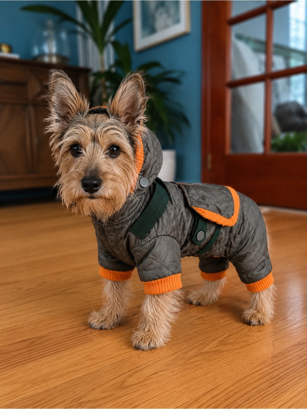 Zack & Zoey XS Dog Snowsuit Hooded Quilted NWOT